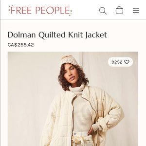 Free People Dolman Quilted Jacket